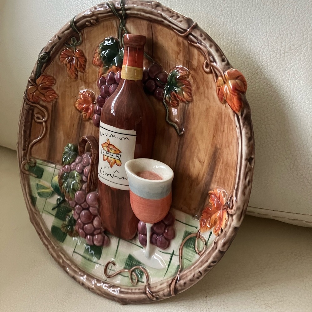 3D decorative wine plates with stand
